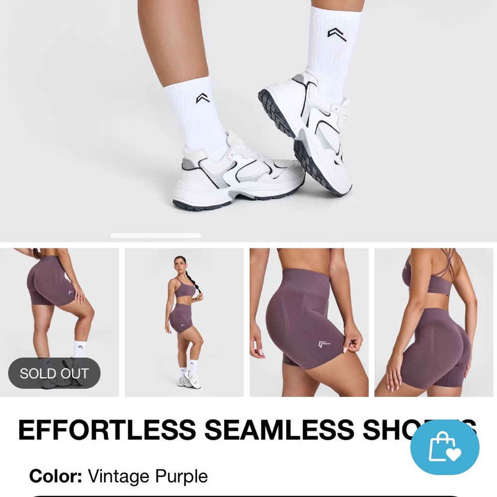 SOLD OUT Effortless Seamless Shorts - Vintage Purple